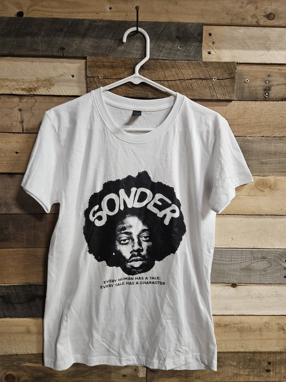 Sonder Graphic Tee - White with Black Print